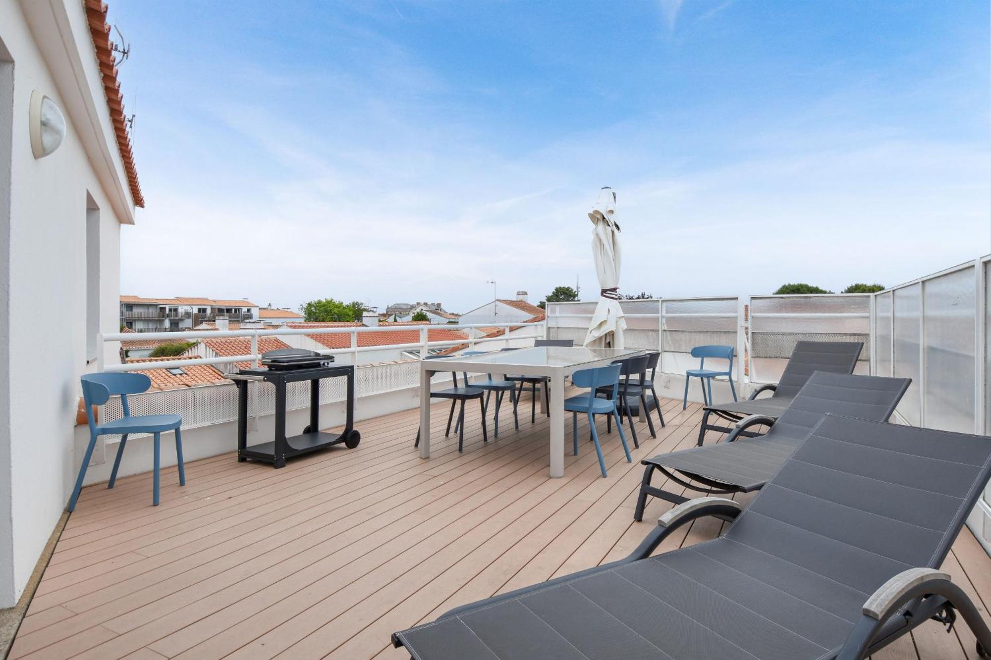 Appart Pour 8 Au Coeur De Noirmoutier - Terrasse Dış mekan fotoğraf